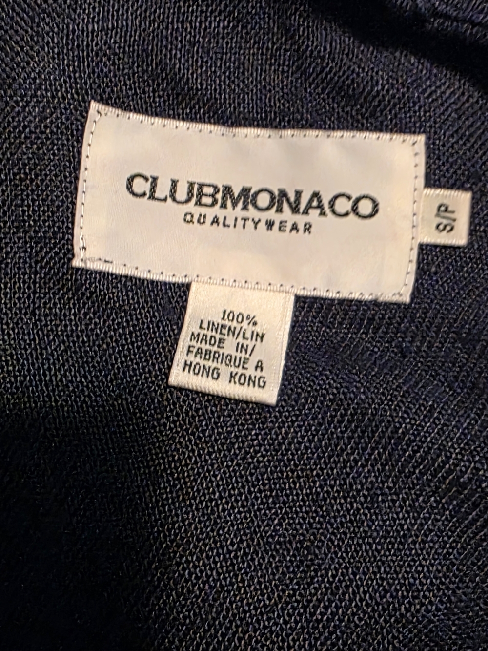 4/$67 Deal! Club Monaco Vintage Navy Blue Button-Front Bomber Jacket - Picture 2 of 12
